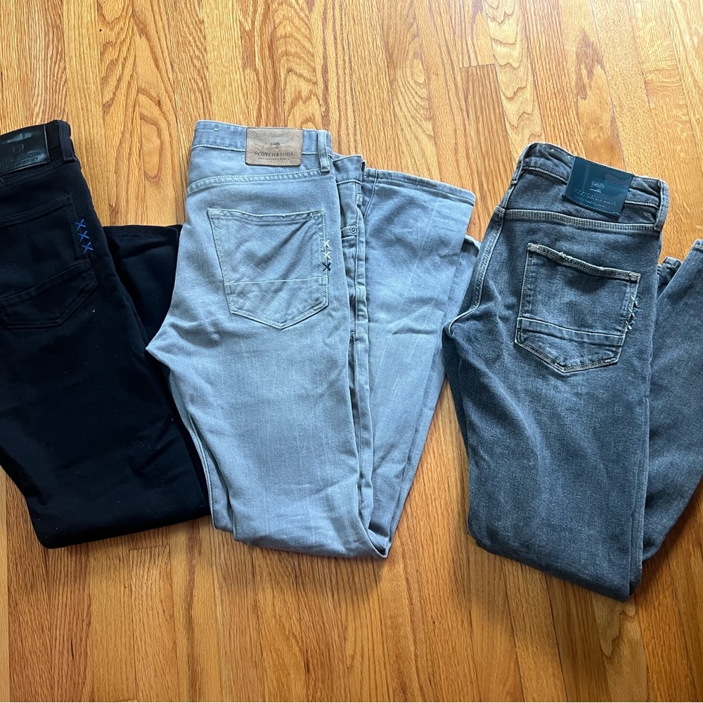 Men's Black and Gray Scotch & Soda Jeans Bundle